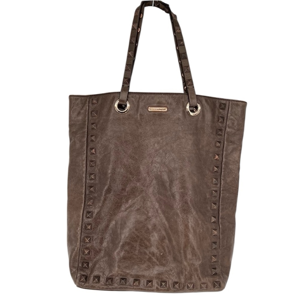 Rebecca Minkoff Brown Studded‎ Leather Toki Tote